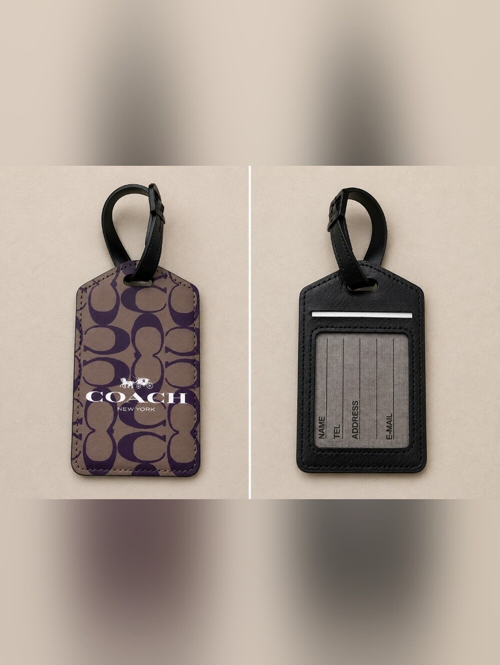 Luggage Tag With Black Strap